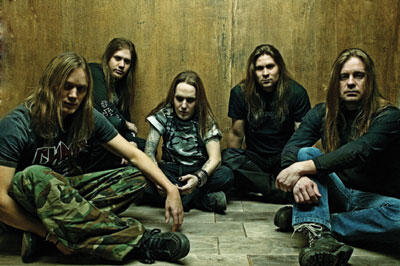 Children Of Bodom (v.l.n.r.): Henkka, Janne, Alexi, Jaska u. Roope
