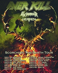 overkill scorching the earth tour 2023 flyer