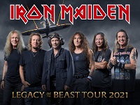 Iron Maiden Legacy Beast 2021 with band small